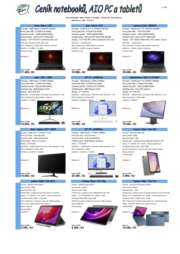 Náhled PDF - Tablety